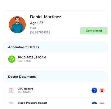 Real-time dashboards for admins and doctors