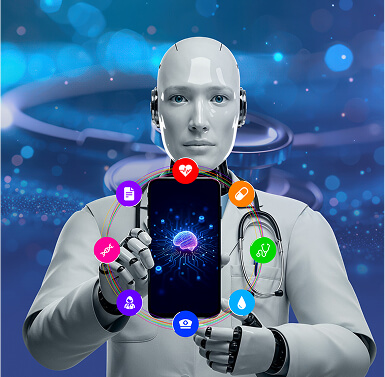 TellDoc AI interface showcasing AI-powered telemedicine and healthcare platform features.