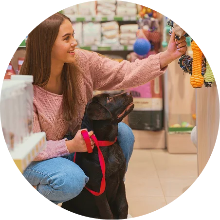 dog shopping dog shopping