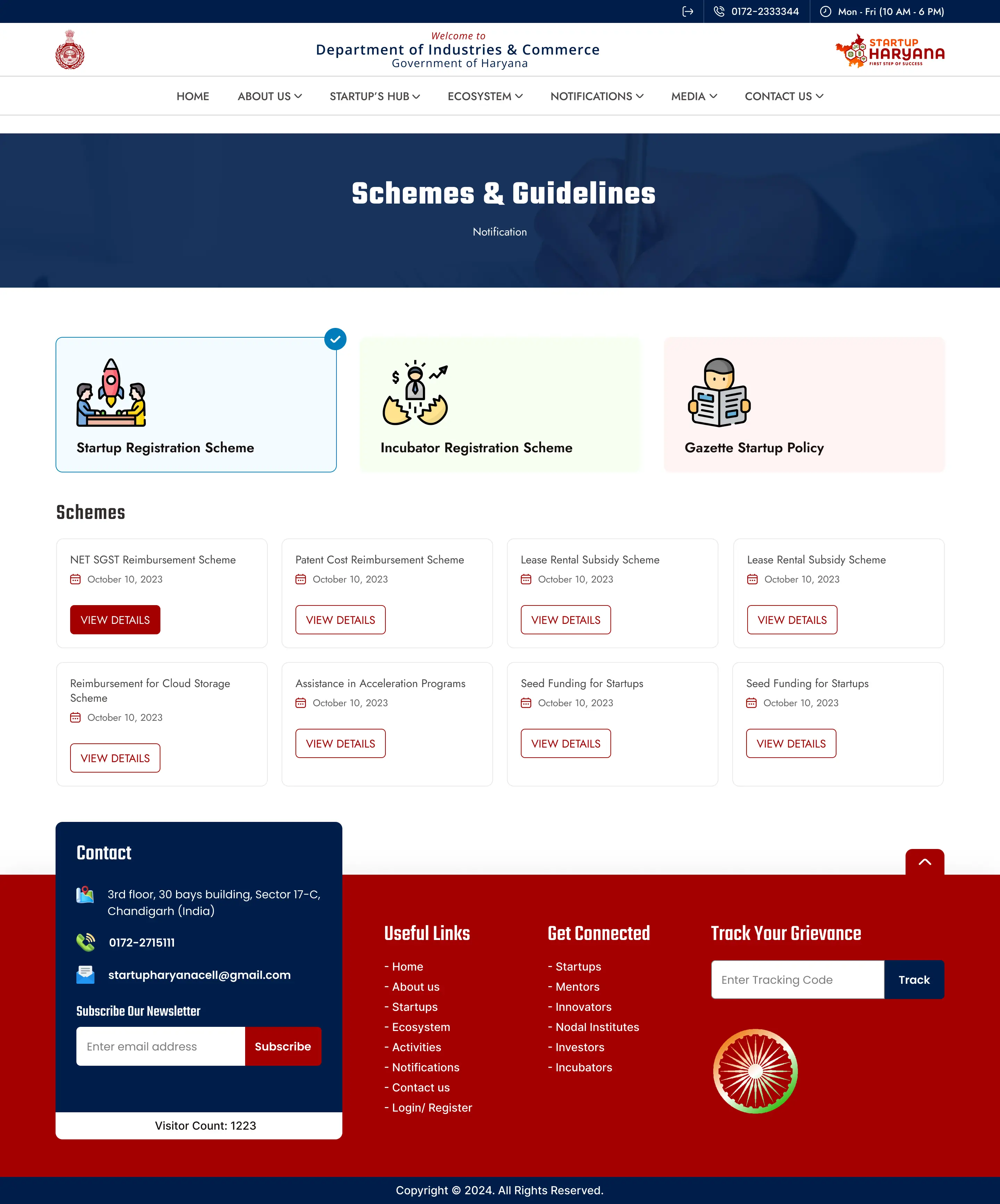 Startup Haryana Schemes and Guidelines Startup Haryana Schemes and Guidelines